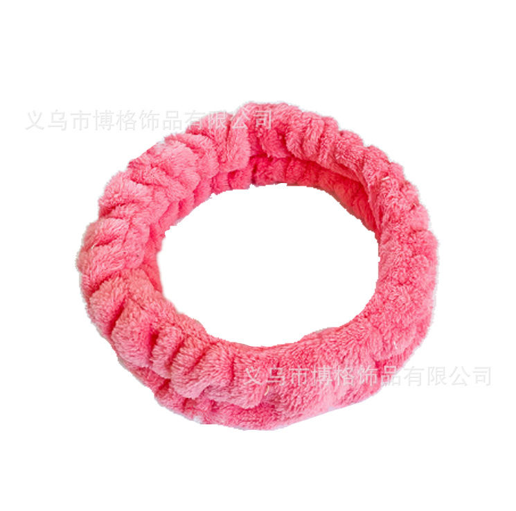 [Suministro especial transfronterizo] Correa para el cabello con cordón de franela europea y americana Correa para el cabello semiacabado de muñeca de felpa de color sólido monocromo