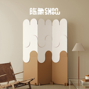 Modular Screen Partition Foldableable Living Room Entrance Hall Japanese Style Home Modern Simple Corrugated Paper