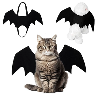 跨境批发万圣节道具宠物狗猫蝙蝠翼角色扮演道具万圣节服装翅膀