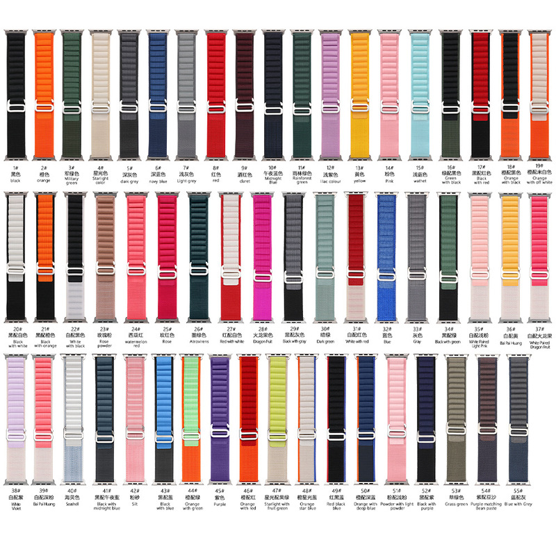 Suitable for Apple 789 10Th Generation New Color Matching Alpine Nylon Loop Strap iWatch Ultra S11 Wrist Strap