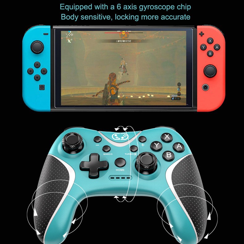 Interruptor inalámbrico del interruptor del GamePad manija de Bluetooth uno-haga clic el botón de programación de la parte posterior del anfitrión de la alarma