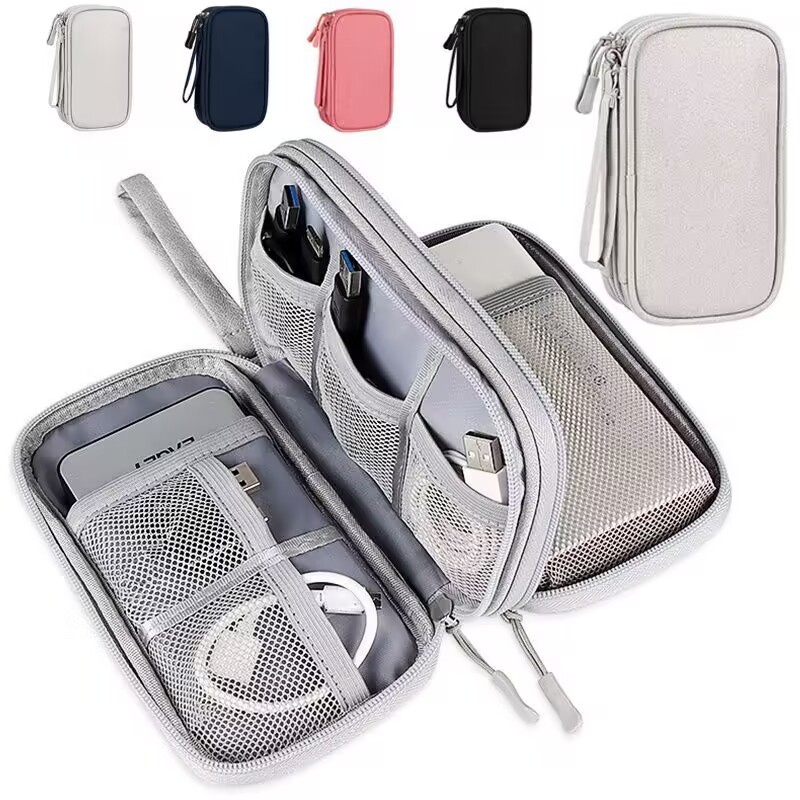 Digital Accessories Cosmetics Bag Multi-Layer Power Supply Hard Drive Protective Cover Power Bank USB Shield Earphones Dustproof Data Cable