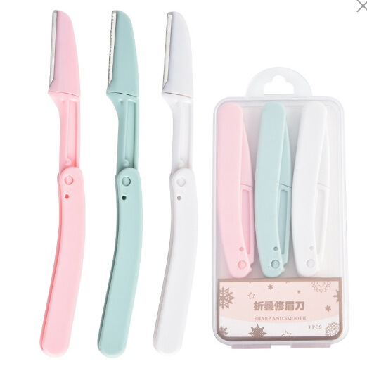 眉毛トリマー、眉毛はさみ、眉毛カミソリ、保護ネット、女性用シェービングブレードセット、大量在庫あり|undefined