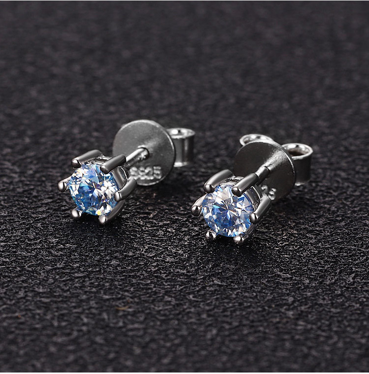 2g Weight 925 Sterling Silver Ear Needle Material Moissanite Inlay Material Ear Studs Classification 1 Pair Quantity Holiday, Daily Occasion 925 Sterling Silver Material Round Pattern All Seasons Season Women's Gender Inlay Design Simple Style Style 1 Pair 925 Sterling Silver Moissanite Moissanite Earrings Round Ear Studs 10