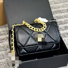 2025新款/原厂皮/羊皮/23p 19woc发财包单肩斜挎腋下包小香