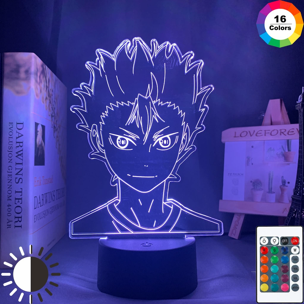 Акриловая ночная LED-лампа с волейболом, минифигура, 3D, подарок на день рождения