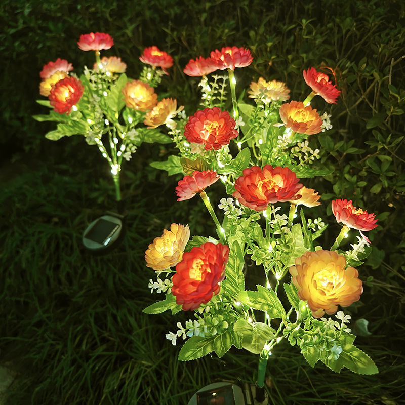 New 7-Head Solar Lawn Light Snow Lotus Lamp Outdoor Garden Simulation 7-Branch Led Artificial Flower Ground Lamp Super Bright New 7-Head Solar Lawn Light Snow Lotus Lamp Outdoor Garden Simulation 7-Branch Led Artificial Flower Ground Lamp Super Bright