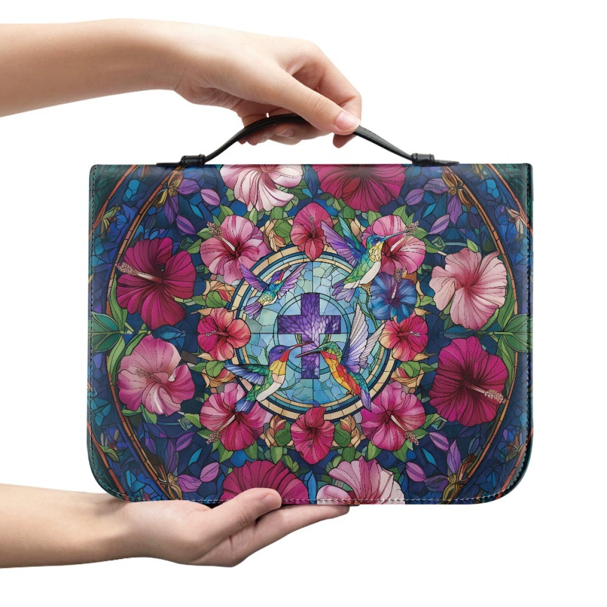 Цельный минимальный заказ, сумка с принтом розы и креста, портфель, сумка для хранения студенческих книг, трансграничная внешняя торговля