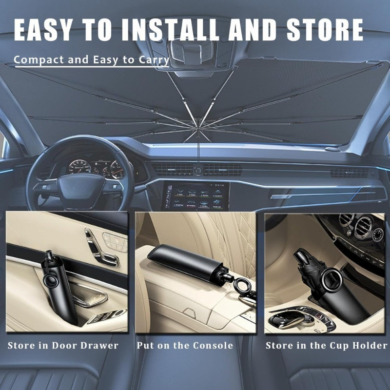 Summer Car Sunshade Pull-Tab Convenient Car-Mounted Front Sunshade Sun Protection and Heat Insulation Car Sunshade Curtain Wholesale