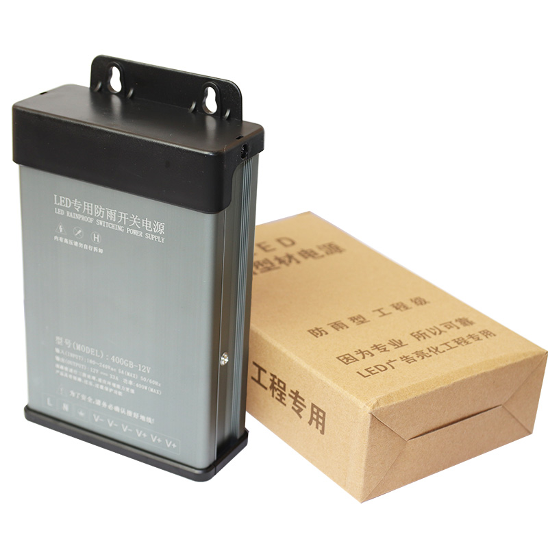 LED conmutador a prueba de lluvia fuente de alimentación 12V24V400W caja de luces publicitarias iluminadas palabra transformador de CC 5V350W