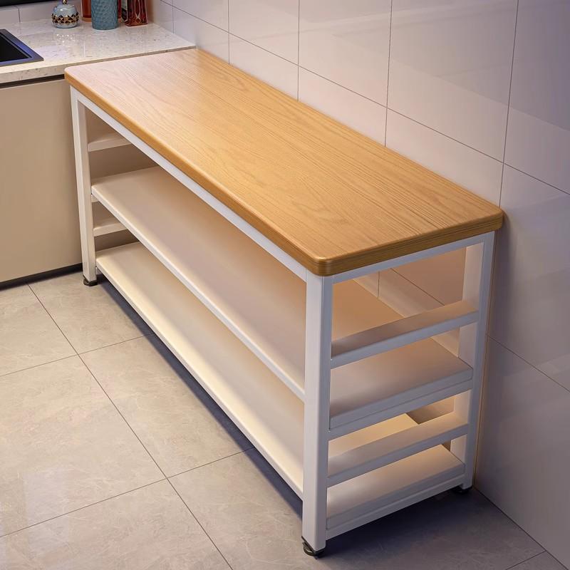 Estante de cocina personalizado estante de piso estante de libro multicapa mesa de trabajo estante de almacenamiento de microondas doméstico estante de almacenamiento multifuncional
