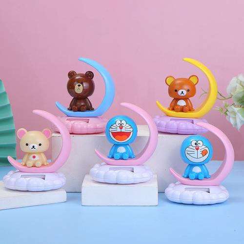 New solar moon series car ornaments, cartoon swing dolls, car interior decorations, children's toys