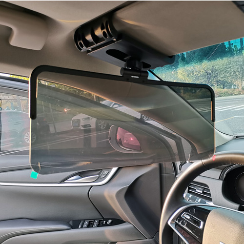 Car anti-glare mirror blackout sun visor 360 degree adjustable driver goggles polarized material