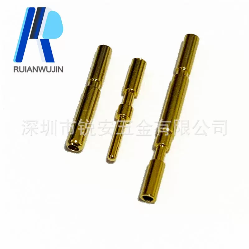 连接器插针插孔 1.0冠簧插孔 铍铜镀金接插件 铆压接线航空pin针