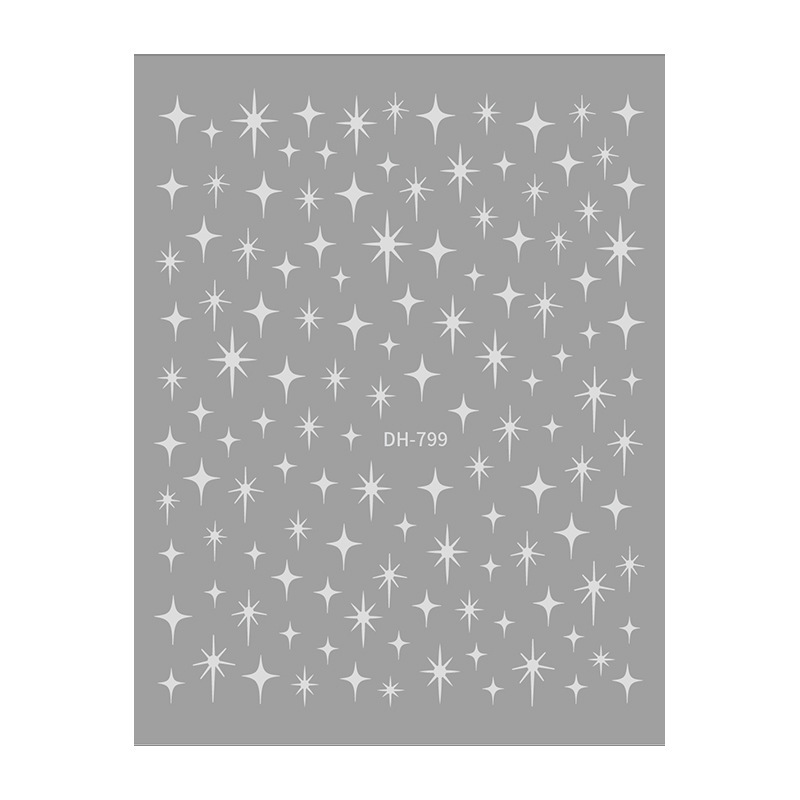 Redanco new 3D flat ins style explosion four-point star mansion series nail stickers nail decals DH-799 Redanco new 3D flat ins style explosion four-point star mansion series nail stickers nail decals DH-799