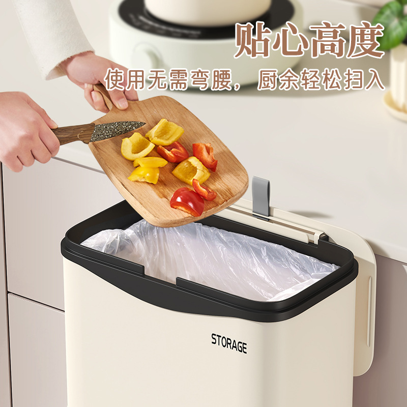 腰をかがめないキッチンゴミ箱家庭用背の高い大容量蓋付き二層取り外し可能な多機能モバイル収納ラック|undefined