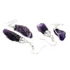 Organic accessory, crystal earings with amethyst, earrings, natural ore natural stone handmade, wholesale