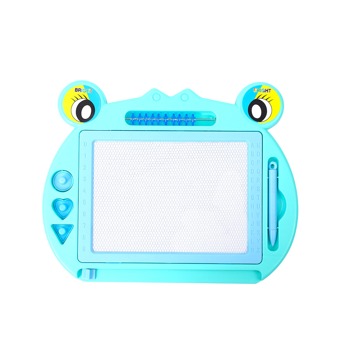 Tablero de dibujo magnético para niños, pequeño ábaco de rana, sello geométrico, tablero de graffiti, tablero de escritura magnético, juguete educativo