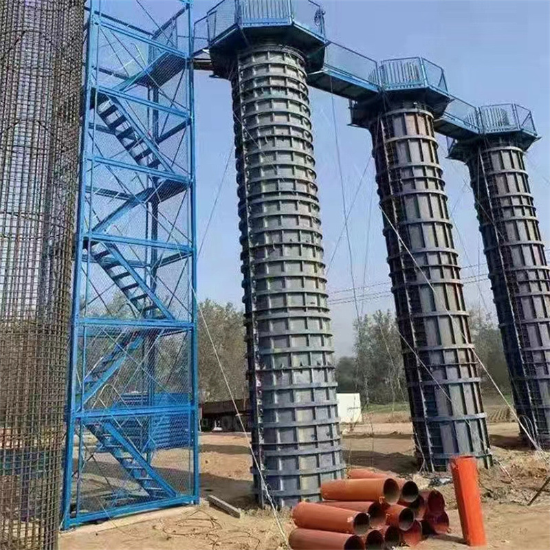 3安全爬梯梯笼墩柱施工安 正举新材 盖梁平台 通道防护圆柱墩平台