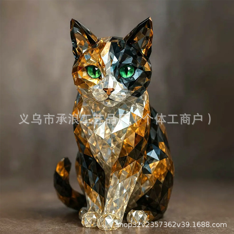 2Dアクリル平面印刷クリスタル動物彫刻クリスタル動物装飾品|undefined