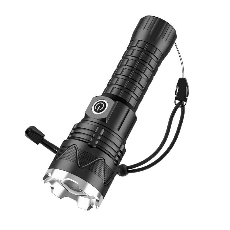 Linterna de luz fuerte telescópica P90 Linterna P70 Zoom de luz fuerte Luz lateral COB Luz de luz exterior multifuncional de largo alcance