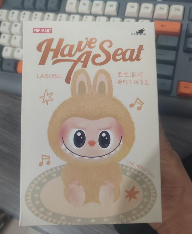 广州高品质泡泡玛特马卡龙2代LABUBU拉布布 坐坐派对搪胶毛绒盲盒|undefined