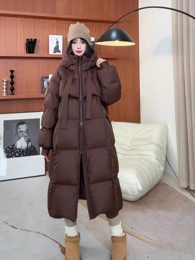 Down jacket, duvet, long-sleeve with down, high-quality style, increased thickness