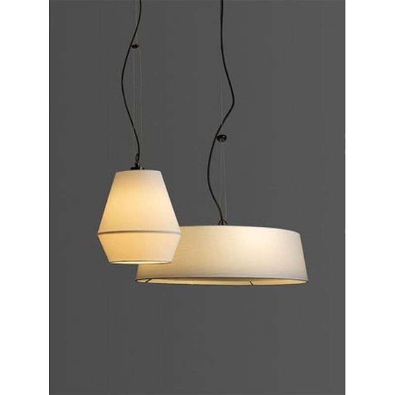 Nordic Modern Simple Chandelier Linen Fabric Bedroom Living Room Study Lamp