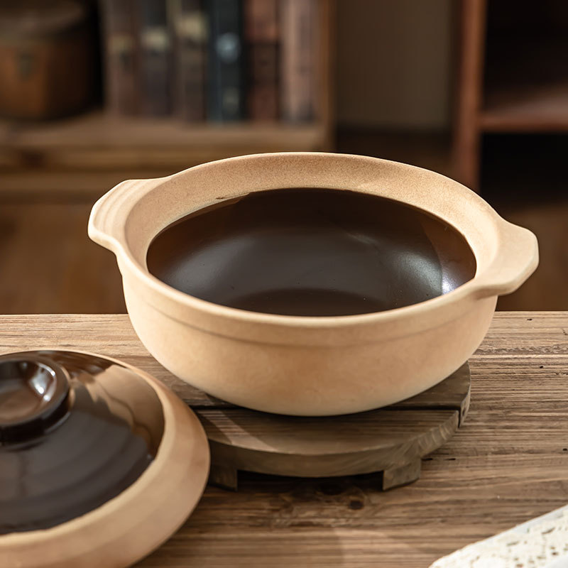 Resistente a altas temperaturas con una olla de cubierta, olla de arroz tradicional doméstica al por mayor, olla de arroz de dos orejas, olla de arroz de restaurante image 3