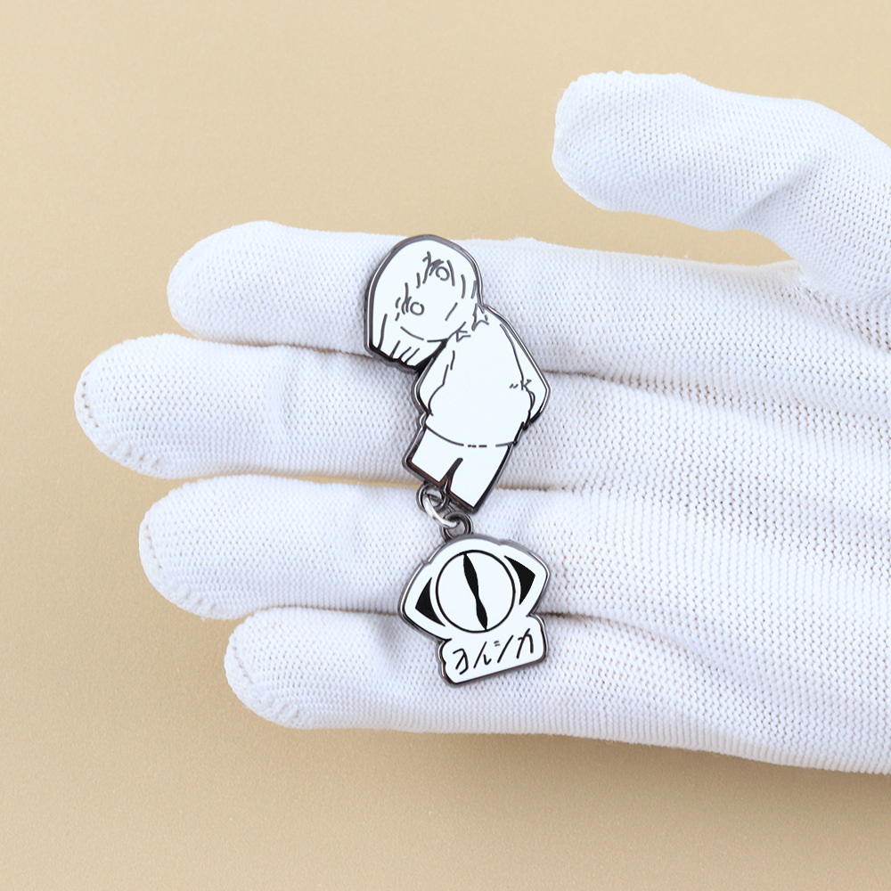 Yorushika Band Logo Badge Funny Simple Drawing Character Badge Cartoon Black and White Brooch Fan Gift