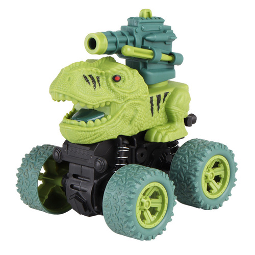 Wholesale children's toy car stall Tyrannosaurus Rex dinosaur animal 4WD inertia toy car for babies and kids