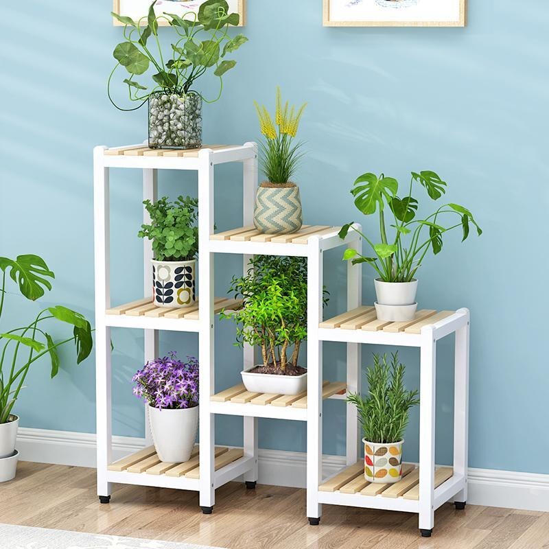 Multi-Layer Balcony Flower Stand, Succulent Plant Rack, Indoor Partition, Anti-Corrosion, Household Outdoor Iron Art Mobile New Storage Rack
