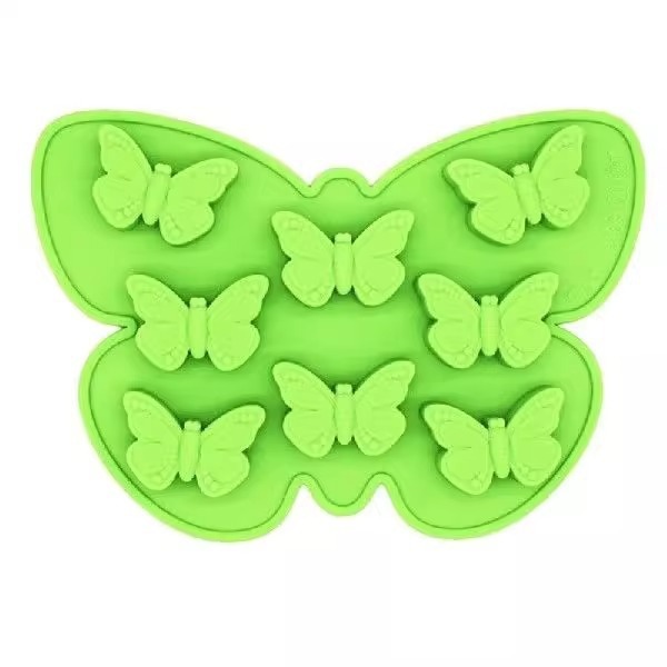 Butterfly Ice Block Mould Household Homemade Drink Edible Press Frozen Ice Block Cartoon Butterfly Shape Soft Silicone Model_voghion.com