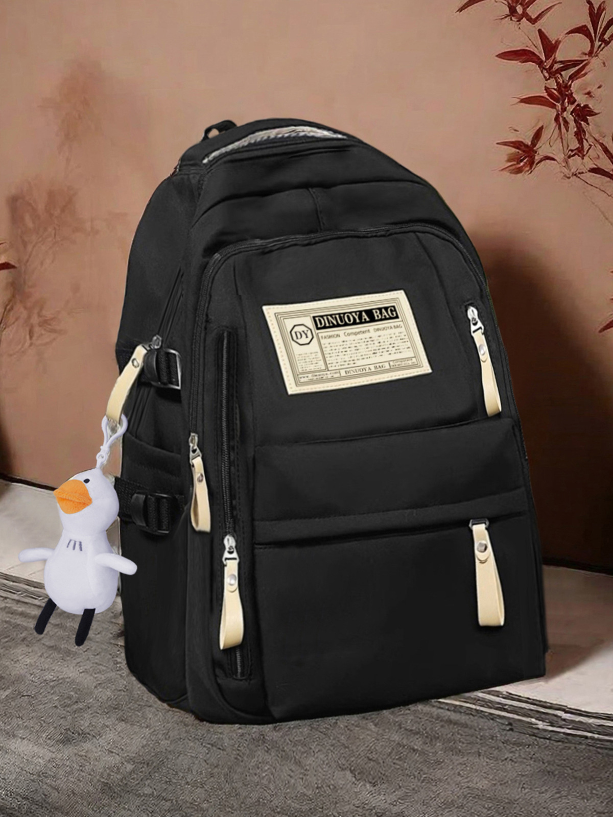 Estudiante de secundaria, niña, estilo coreano casual simple, gran capacidad, escuela de primaria de grado 3-6, mochila ligera de color sólido