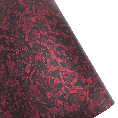 Auto Color Change Film — Body Interior Modification Sticker Film - matting-flower-carbon-red-30cm50cm