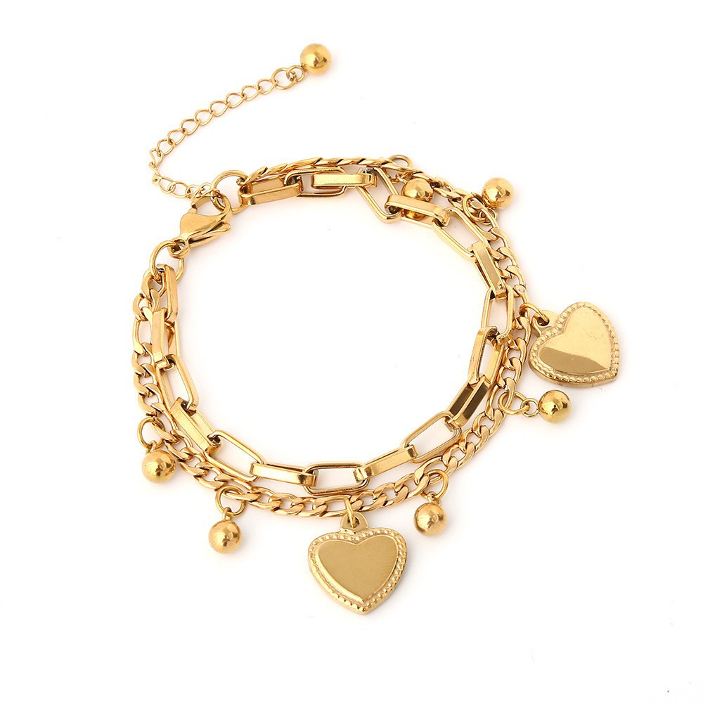 Simple Style Heart Alloy Women'S Bracelets display picture 1