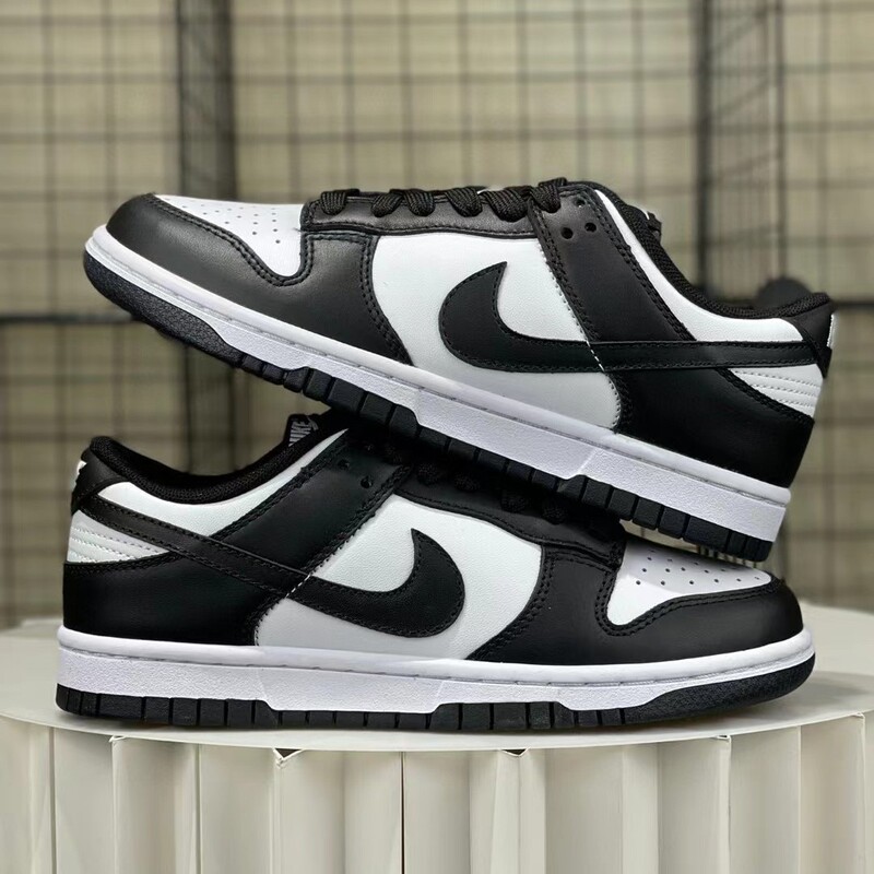 Putian Shoes Dunk Panda Black and White University Blue Versatile Couple Casual Fashion Unisex Sports Dad Shoes Shock Absorption