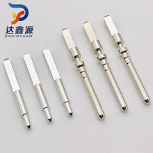 达鑫源现货扁位圆针 航空插扁插连接器0.8|2.4切扁端子铜针插针pi
