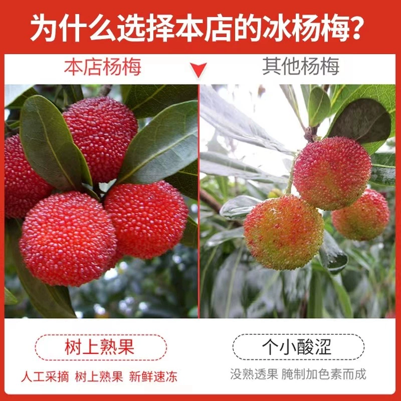 Замороженная ягода янмэй (yangmei), готовая к употреблению, сладко-кислая, пакет 40 г