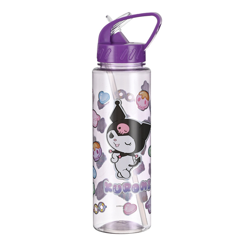 Gran por mayor PP + PET taza de agua deportiva de dibujos animados para niños taza de paja de agua potable taza de agua deportiva de gran capacidad taza de mano conveniente
