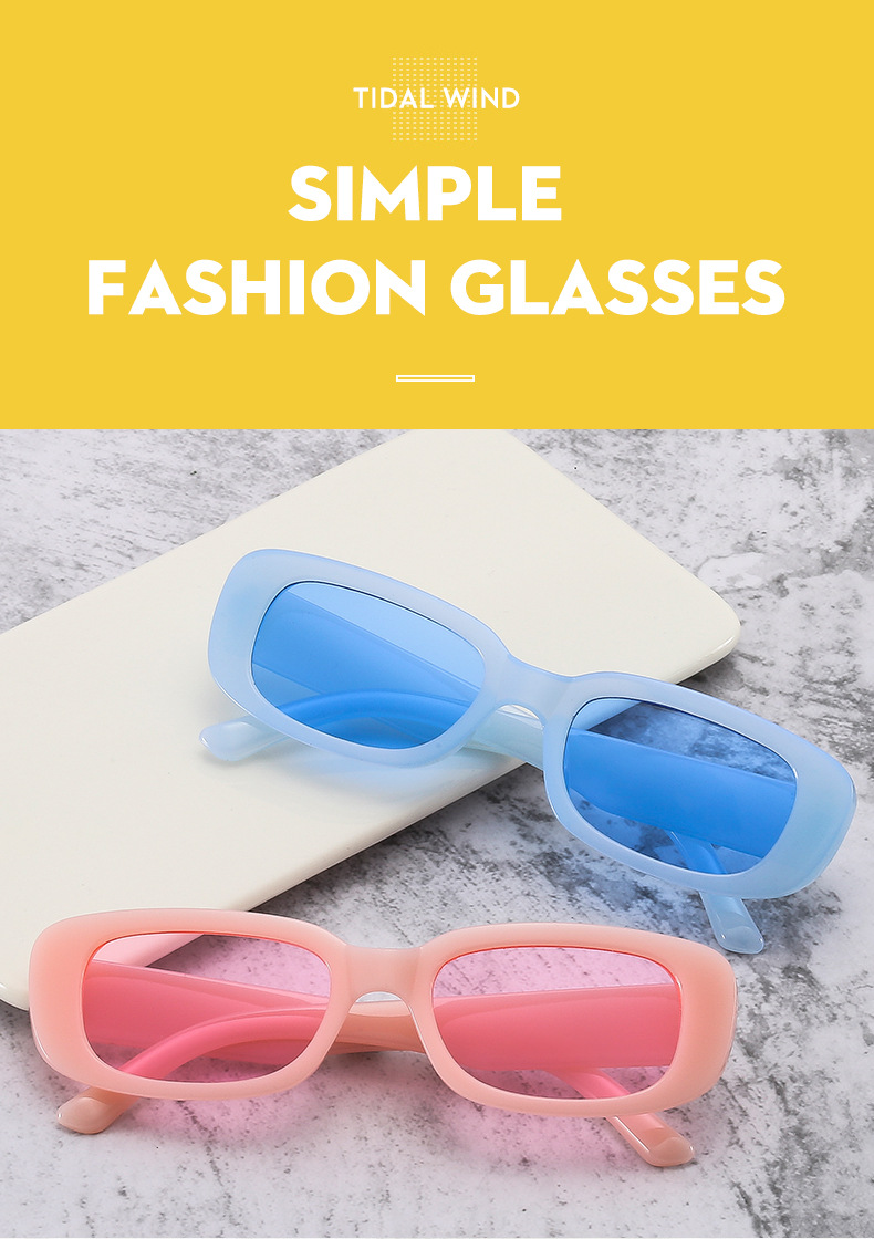 45g Weight Full Frame Glasses Structure Sunglasses Classification Ac, UV400 Protection Lens Material Fashion Solid Color Ac UV400 Protection Square Full Frame Women's Sunglasses