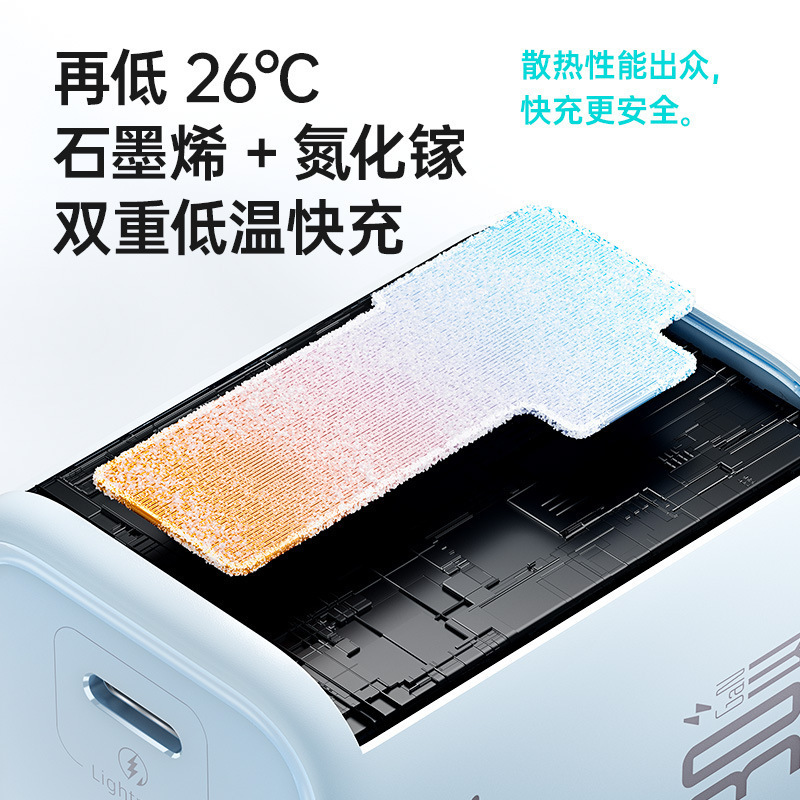 罗马仕苹果充电头双口30W氮化镓充电器适用华为苹果iPhone15快充|undefined