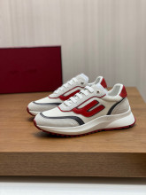 欧洲站外贸休闲鞋拼男鞋日常系带青年圆头真皮厚底休闲老爹鞋牛皮