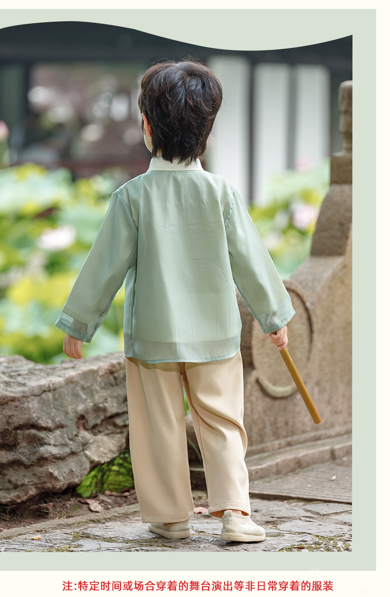 Children's Hanfu boys' high-end Chinese clothing 2024 new spring Chinese style boys' Tang suit ancient costume performance clothing