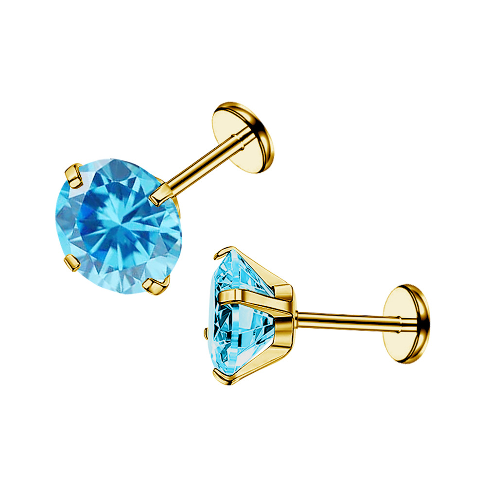 Piercing naso zircone donna orecchino a quattro griffe_voghion.com