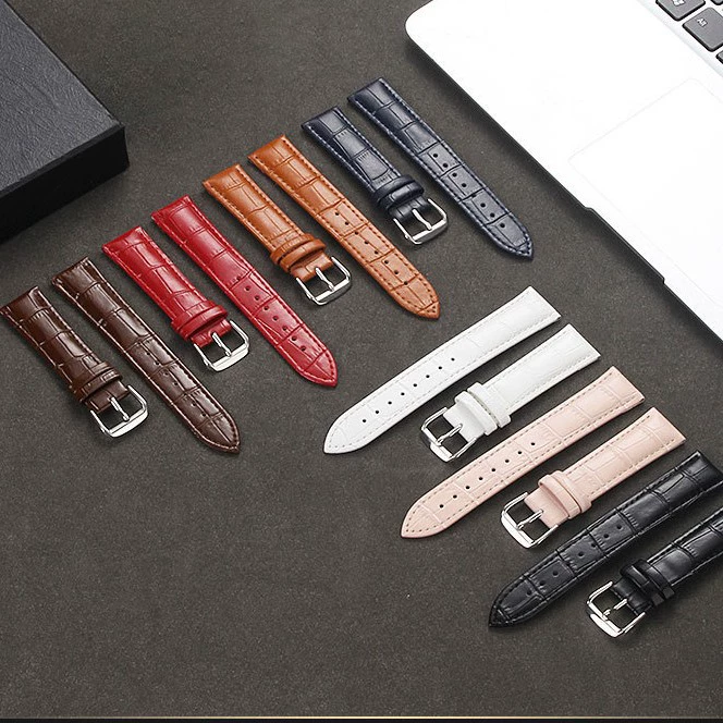 Кожаная кожа из бамбука с рисунком крокодила ремешок для часов мягкий тележка с тонкой кожей браслет водонепроницаемый игольчатый ремешок