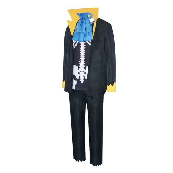 Cartoon One Piece Brook cos Suit Secondary Comic-Con Nose Song Brook Flower Suit cosplay Clothing