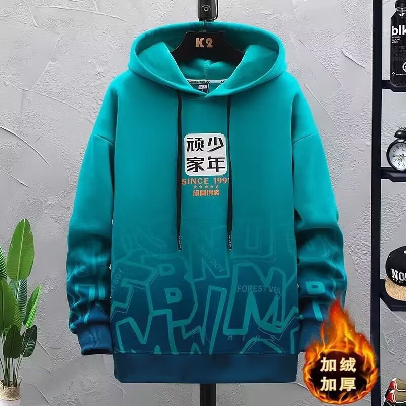 Blue-Y21 [기모] 후드 스웨터