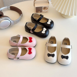 Girls' Western Style Princess Shoes 2025 Spring and Autumn New Arrival Korean Style Round Toe Single-layer Shoes Ladies Shoes Small Leather Shoes