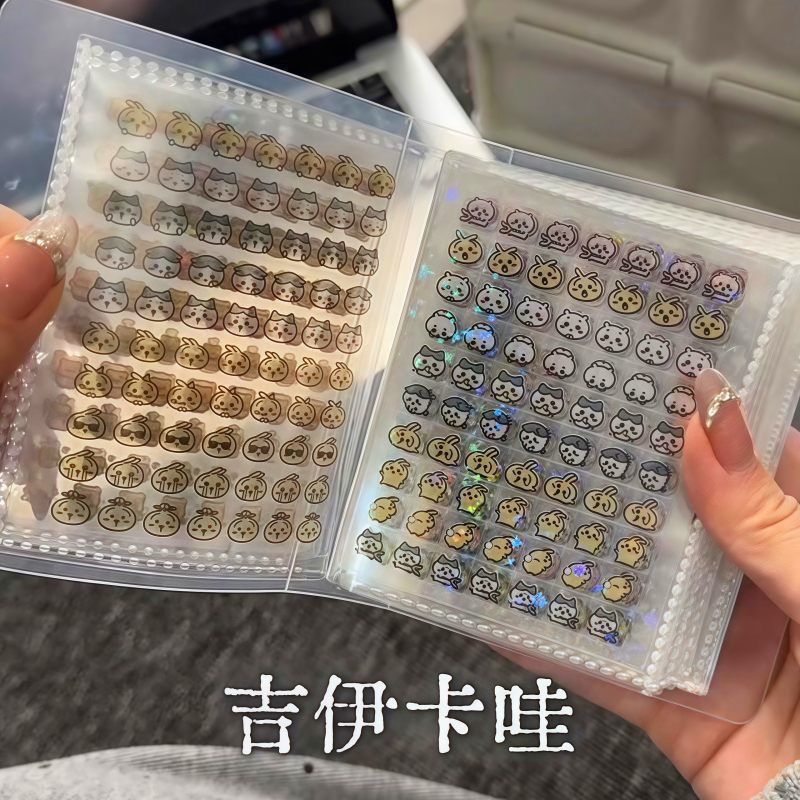 ミニデコステッカーブック 4800枚 かわいいマニキュア 小鼻ステッカー ハンドブック素材 ネイルデコレーション 小柄|undefined